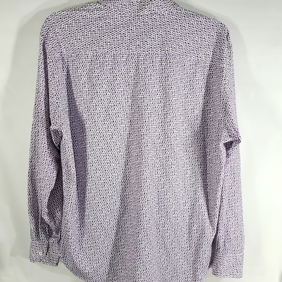 Bugatchi Men's Button Down Shirt All Over Computers Pattern Long Sleeve Size XL - Picture 8 of 13